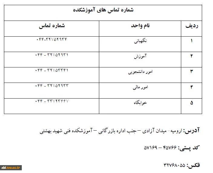 ارتباط با ما