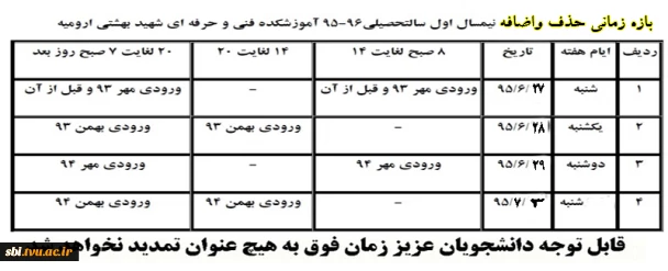 حذف و اضافه 95