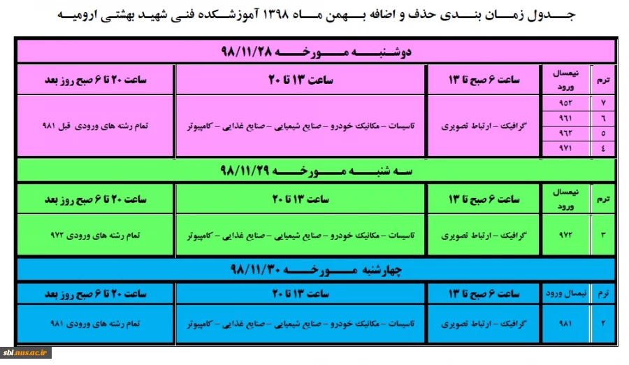 حذف واضافه 98