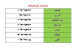 شماره تماس