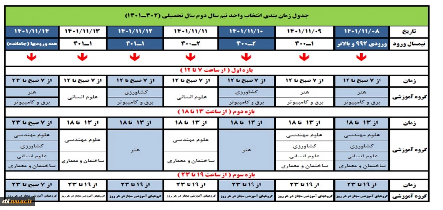 انتخاب واحد بهمن 1401